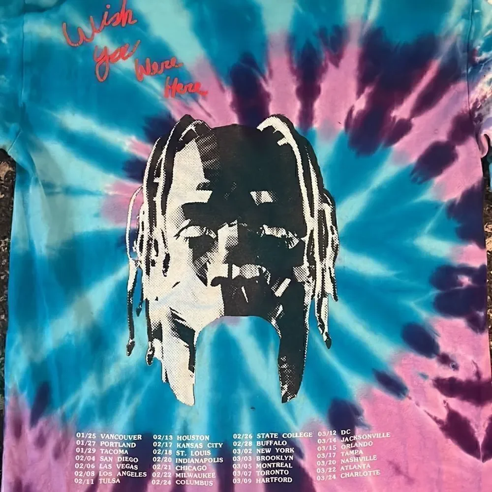 Travis Scott Astroworld “Wish You Were Here” tour t-shirt, size S